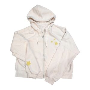 Spiritual Gangster Cream Hoodie with Yellow Stars